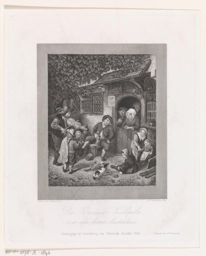 Violin player in front of an inn