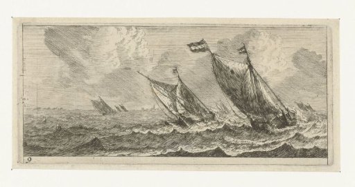Ferryboats on a rough sea