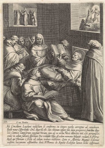 Thomas Aquinas falls ill on the way to the Second Council of Lyon