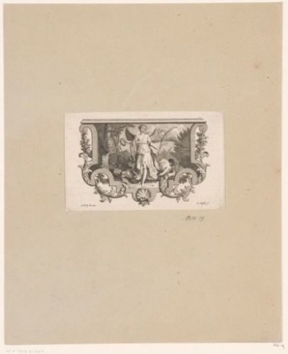 Vignette with allegorical scene about victory