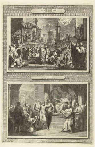 The Death of Herodes Agrippa and Paul Striking Bar-Jesus with Blindness