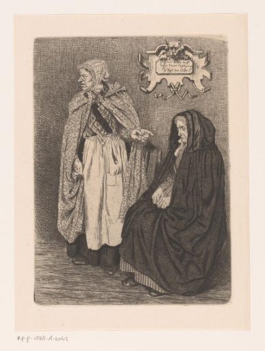 Old Woman Pointing to the Seated Woman Beside Her