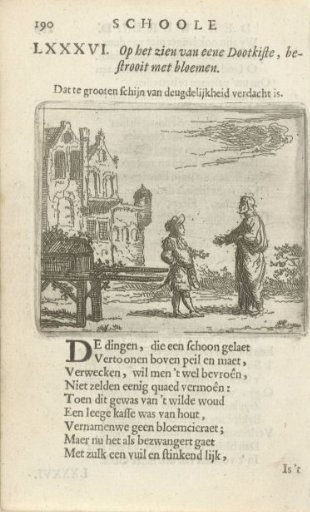 Two Figures by a Coffin on a Bier