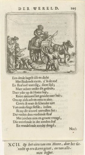 Woman on a Cart Being Mocked