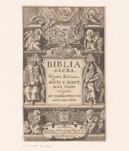 Architectural wall with various Biblical scenes