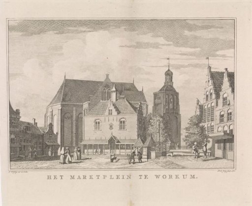 View of the market square at Workum