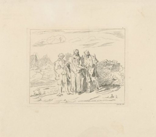 Landscape with Emmaus travellers