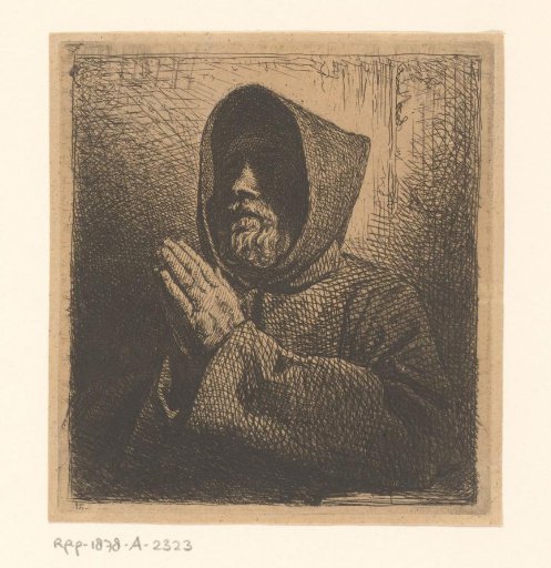 Praying monk