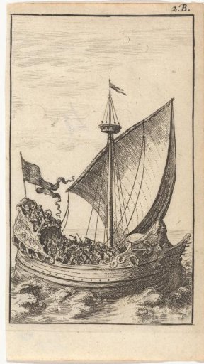 Galley with Soldiers at Sea