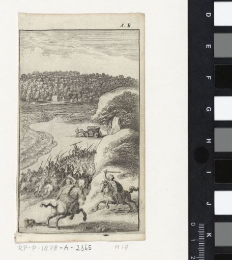 Fighting soldiers on horseback