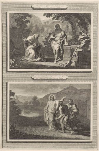 Christ appears to Mary Magdalene (Noli me tangere) and the Disciples of Emmaus
