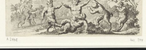 Dancing young satyrs