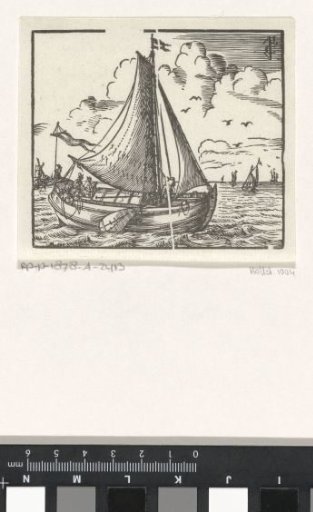 Sailing ship near a coast