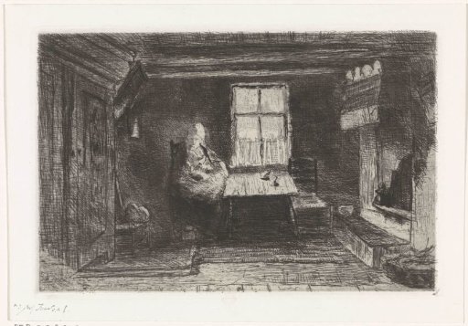 Interior with mother and child