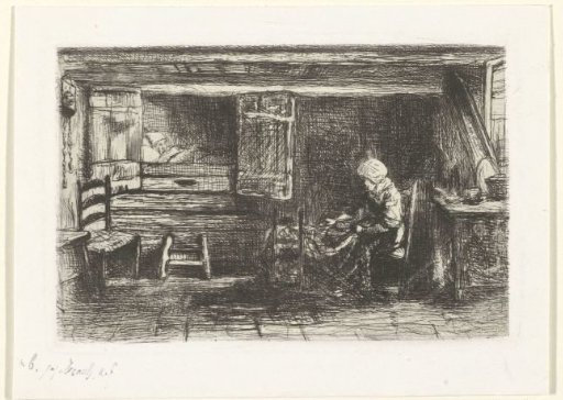 Two figures in an interior