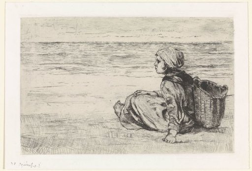 Meisje aan zee