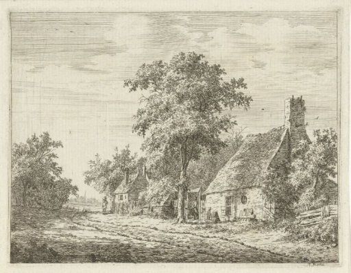 Two dwellings along a road
