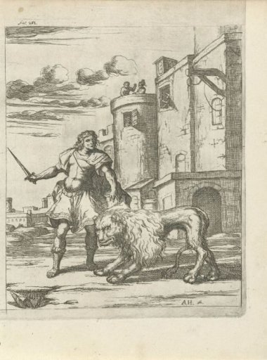 Henry, Count of Holstein tames a lion