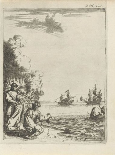 The burned headless corpse of Pompey