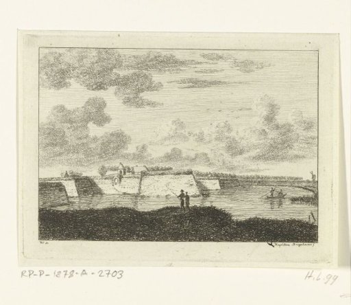 View of the fortification walls in Naarden