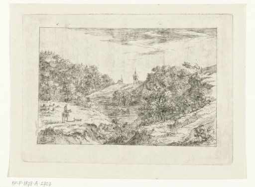 Dune Landscape with Churches and a Rider near Scheveningen