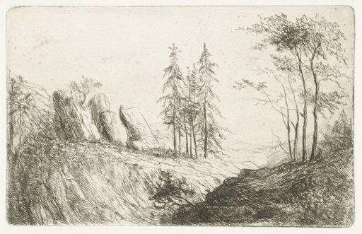 Mountain landscape with trees