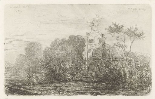 Landscape with a ruin and two figures