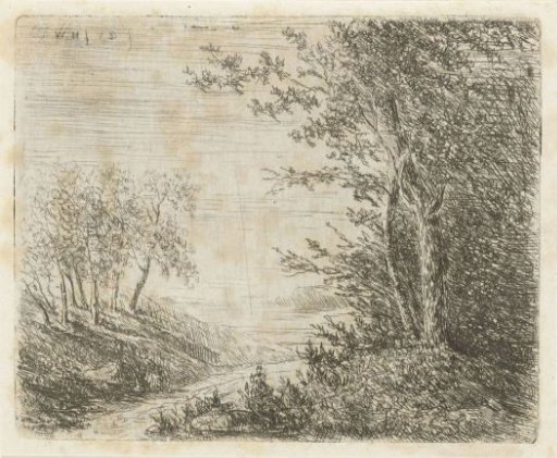 Hilly landscape with stream