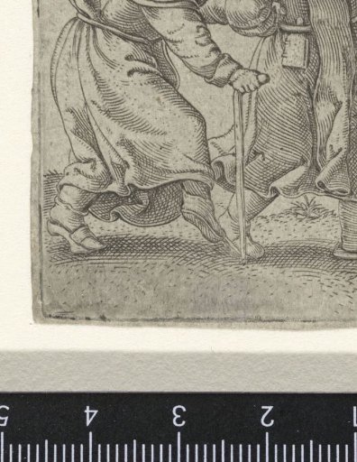 Dancing man and woman dressed as clergymen