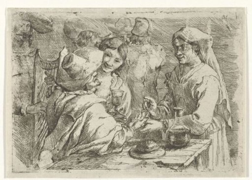 Fortune-teller with a customer