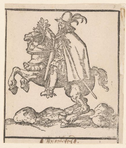 Rider on a rearing horse