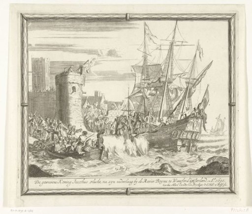 Flight of James II after his defeat at the Boyne, 1690