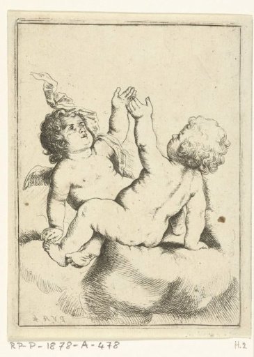 An Angel and a Child on a Cloud