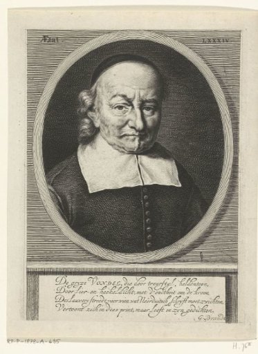 Portrait of Joost van den Vondel aged 84
