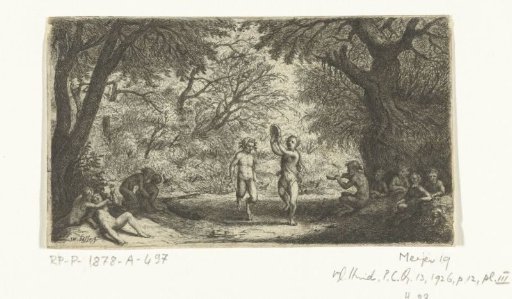 Feasting Satyrs and Wood Nymphs