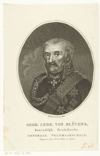 Portrait of Prussian General Gebhard Leberecht von Blücher Prince of Wahlstatt