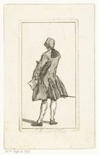 Standing Man with a Queue Wig
