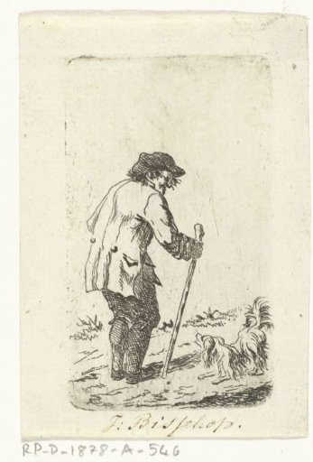 Old Man Leaning on a Stick