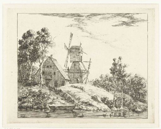 Landscape with Farm and Mill in Holstein