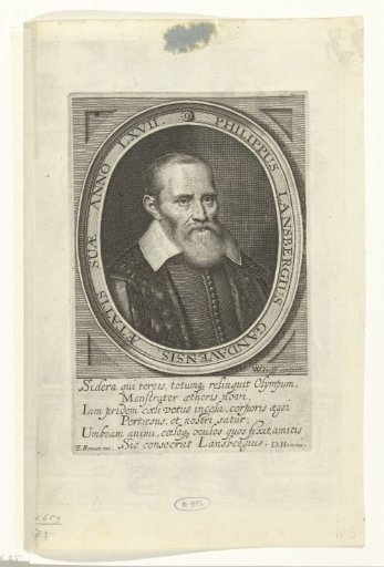 Portrait of Johan Philip Lansberge at the age of 67