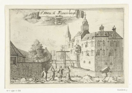 House or castle with a drawbridge at Rhijnenburgh