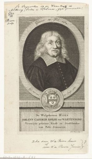 Portrait of Johann Casimir Kolbe van Wartenberg