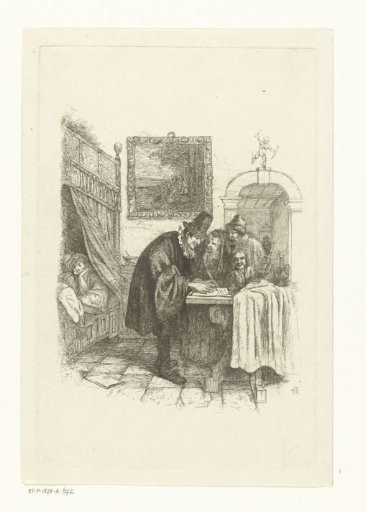 Doctor paying a house call on a sick woman