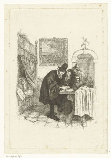 Doctor paying a house call on a sick woman