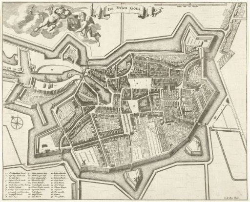 Map of the city of Goes