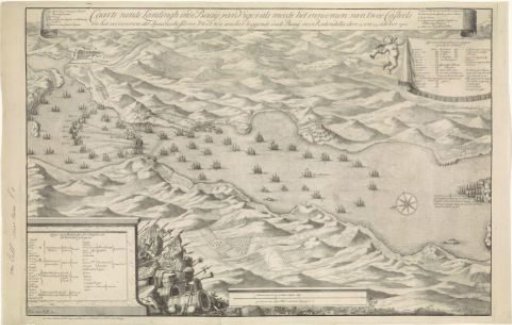 Map of the Battle of Vigo, 23 October 1702