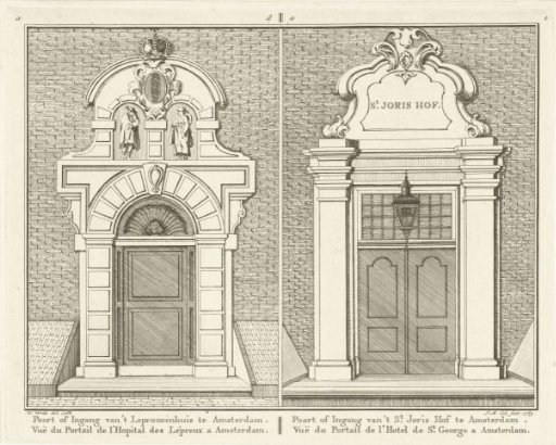 Gate of the Leper Hospital and of the St. Jorishof in Amsterdam