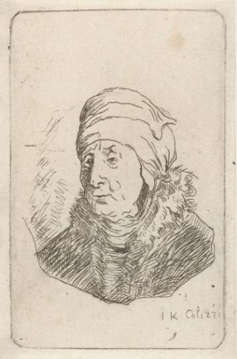 Portrait of an Old Woman with a Headscarf