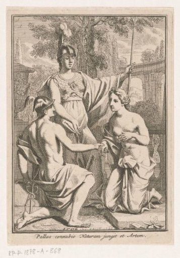 Minerva reunites Mercury and the personification of Nature