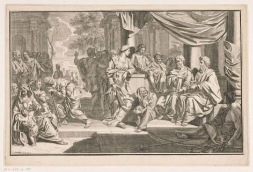 Paul and Barnabas preaching before the temple